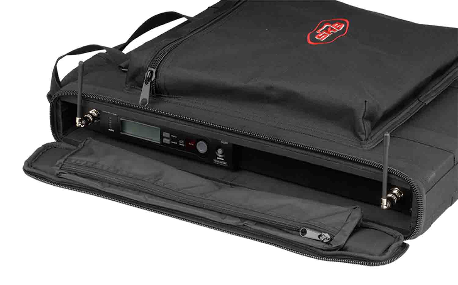 SKB Cases 1SKB-SC191U Rack Mount Audio Case with Steel Rails for Wireless Microphone Systems - Hollywood DJ