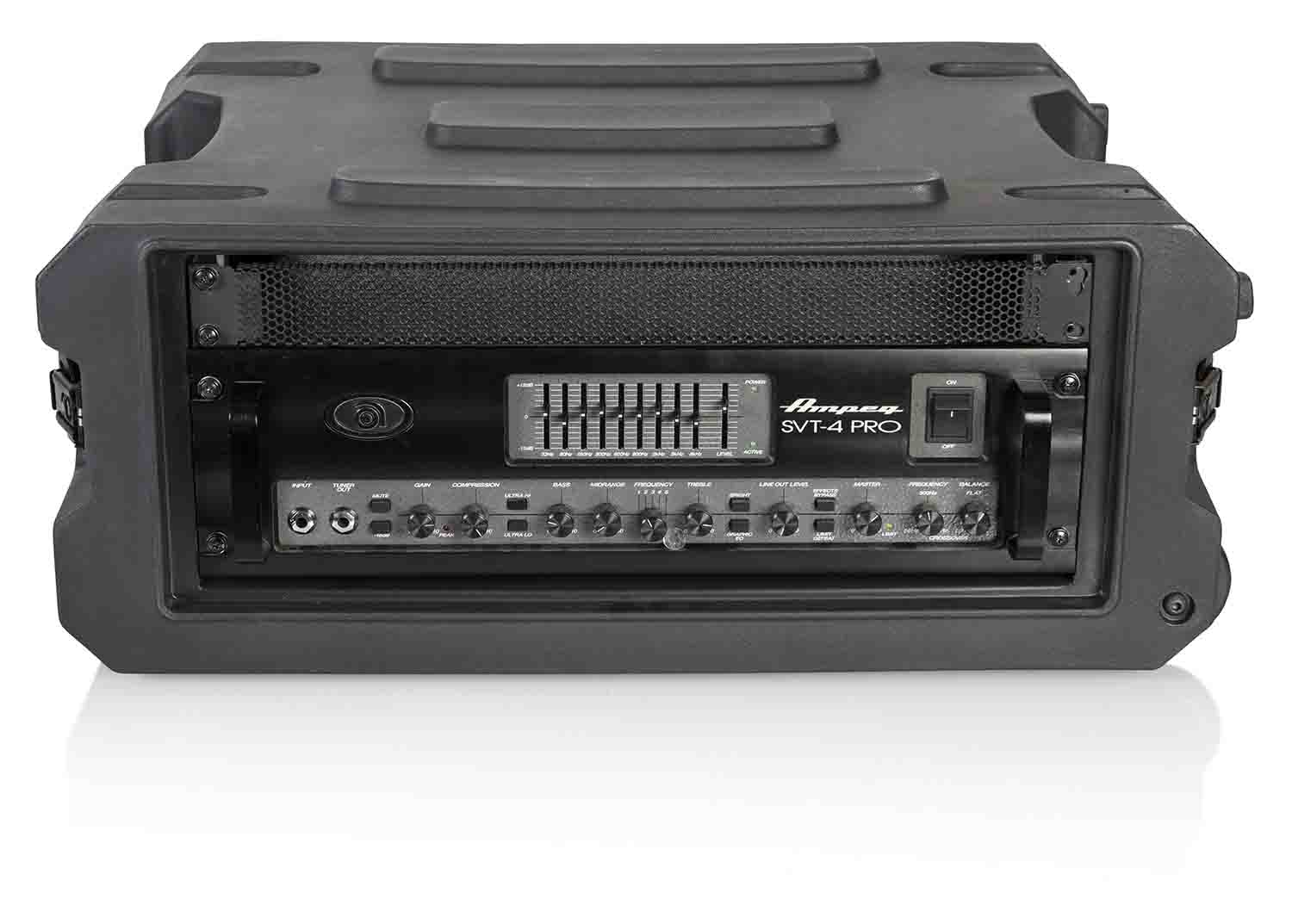 Gator Cases G-PROR-4U-19, 4U Deep Molded Audio Rack Case with Wheels - 19 Inch - Hollywood DJ