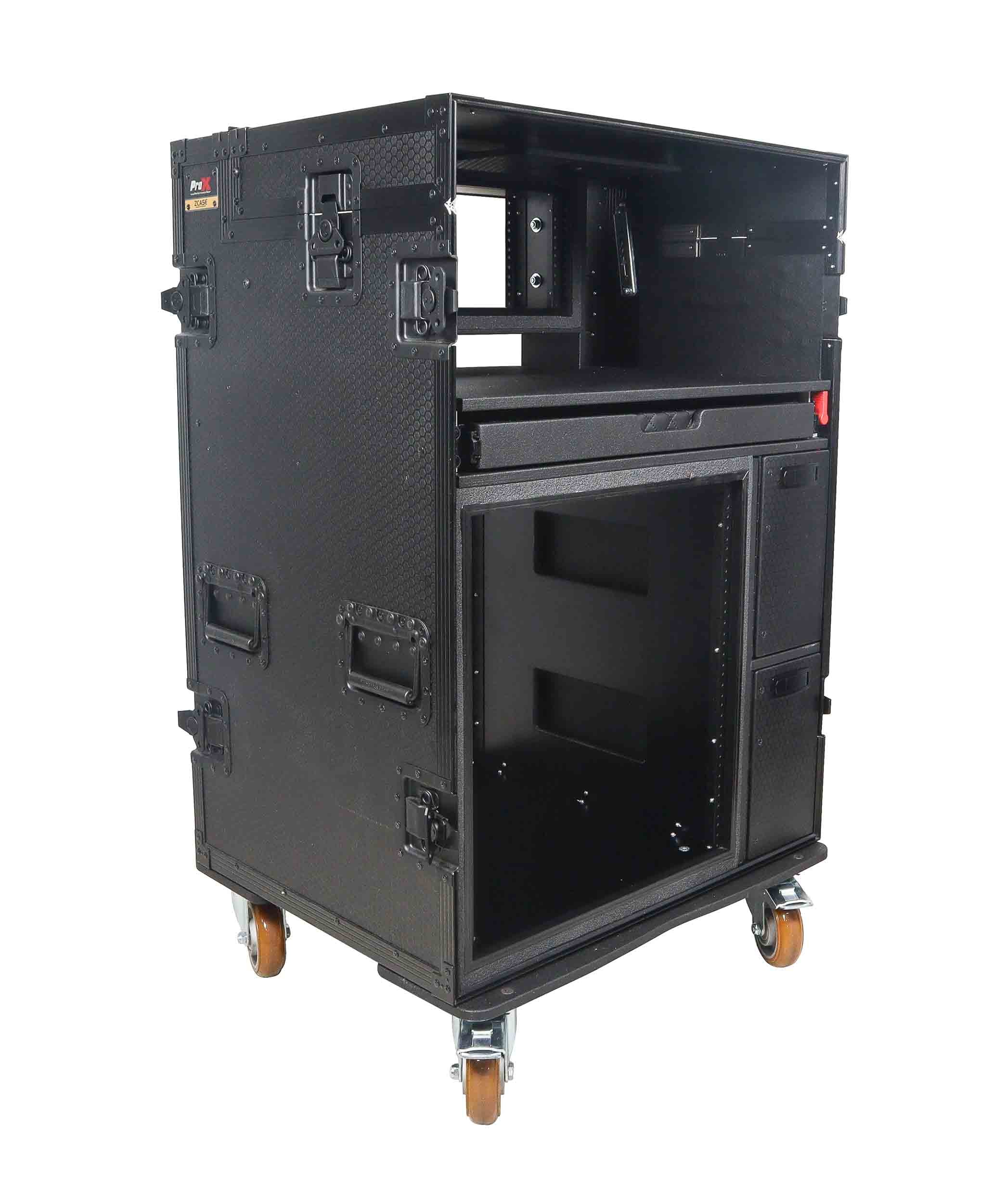 ProX XZF-AVPRO4U12UBLK, Mobile AV Broadcasting Streaming Recording Studio Workstation Case - Black by ProX Cases