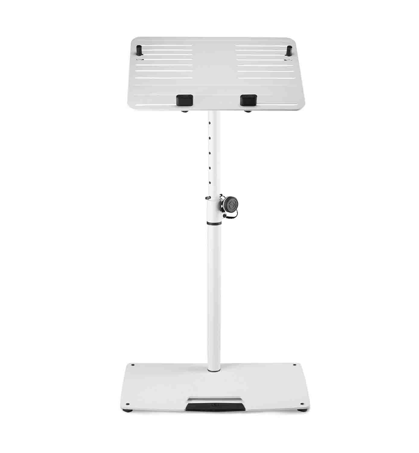 B-Stock: Gravity LTS T 02 W, Universal Laptop Stand with Adjustable Holding Pins and Steel Base - White - Hollywood DJ