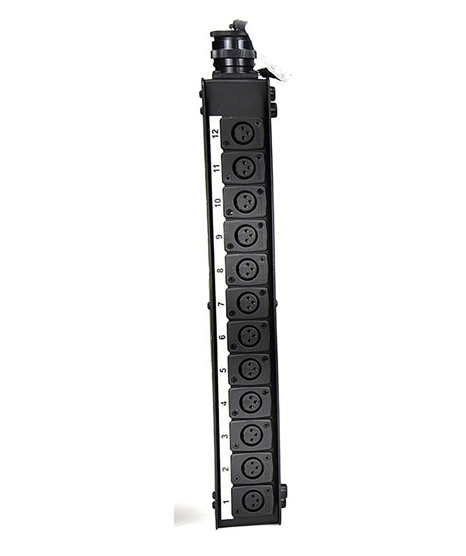 Whirlwind B12MNRW1CMBK, 12 Channel Slim Mini 12 XLR Drop Snake Box with W1CM - Black by Whirlwind