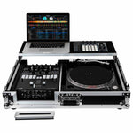 Odyssey FZGS1BM10W Reversible 10″ Format DJ Mixer and One Battle Position Turntable Coffin Flight Case with Glide Platform - Hollywood DJ