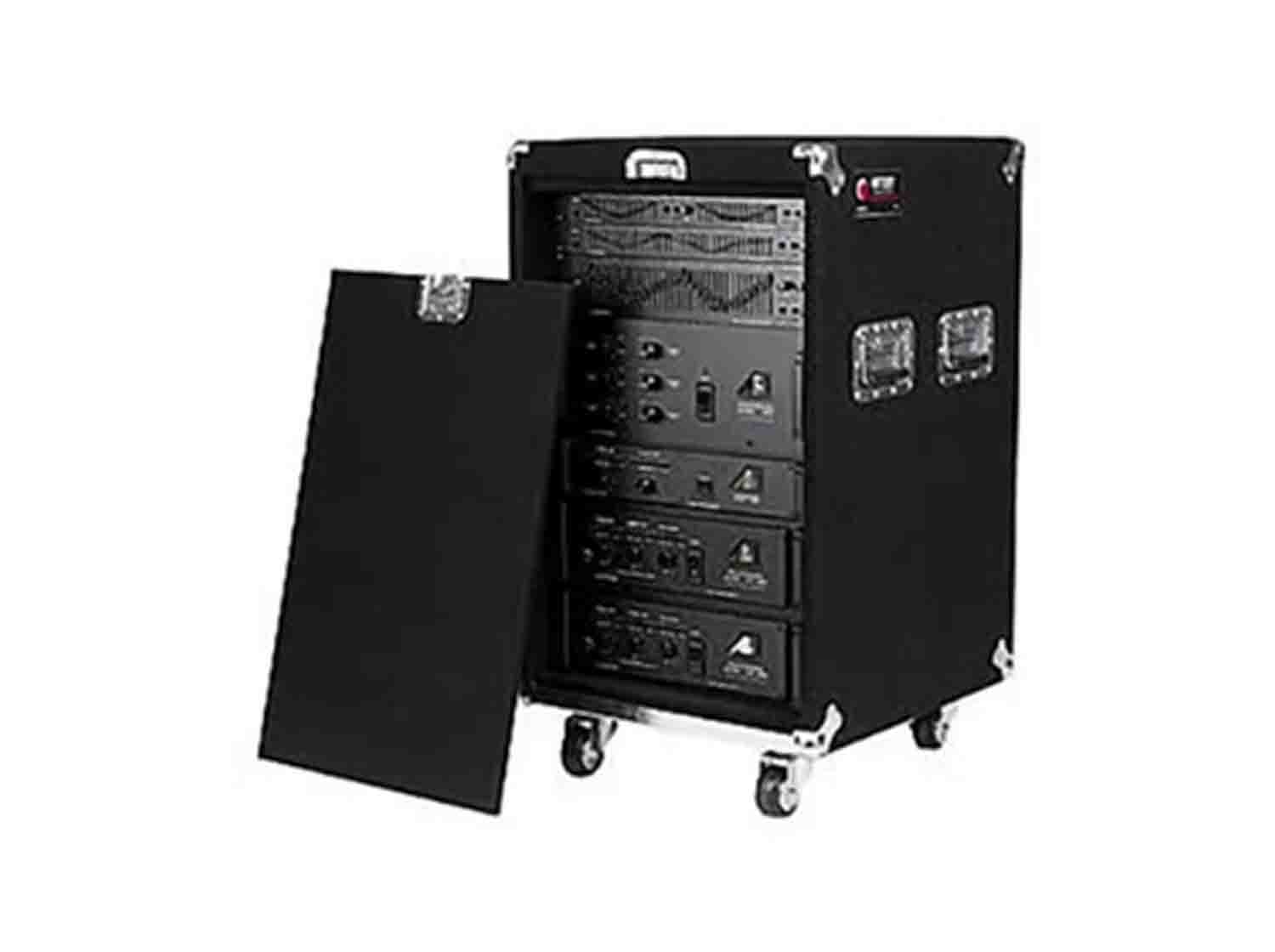 Odyssey CRP16W Pro 16U Carpeted Amp Rack Case with Wheels - Hollywood DJ