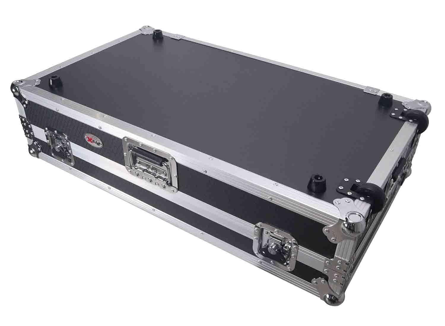 ProX XS-OPUSQUADW ATA Flight Style Road Case for Pioneer Opus Quad DJ Controller with 1U Rack Space and Wheels - Hollywood DJ