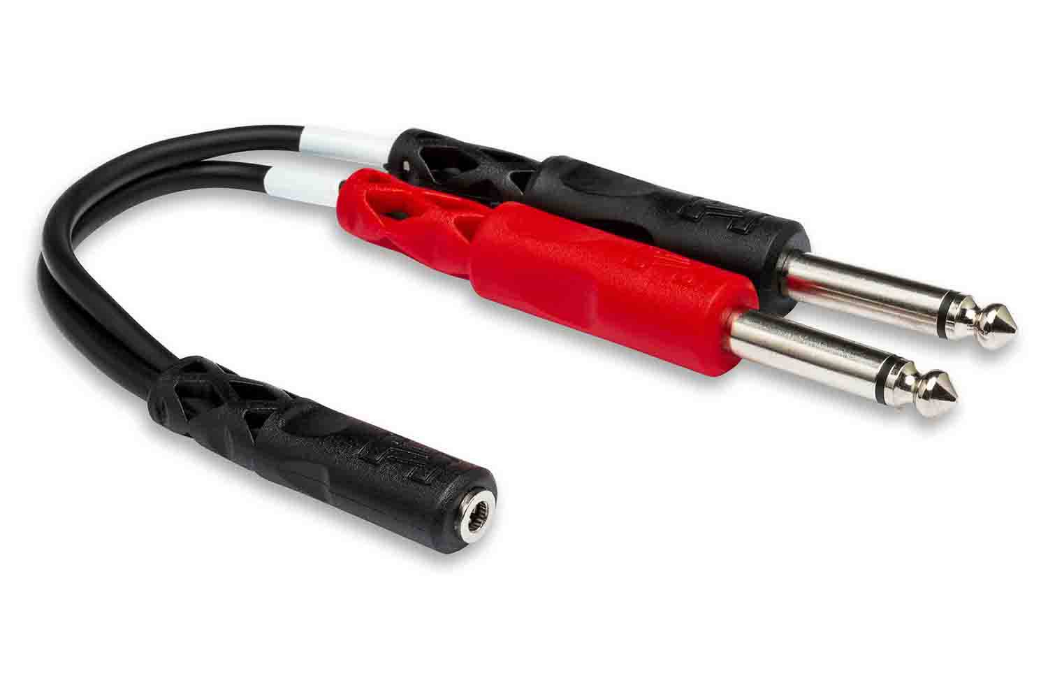 Hosa YMP-434 Stereo Breakout Cable 3.5 mm TRSF to Dual 1/4 in TS - Hollywood DJ