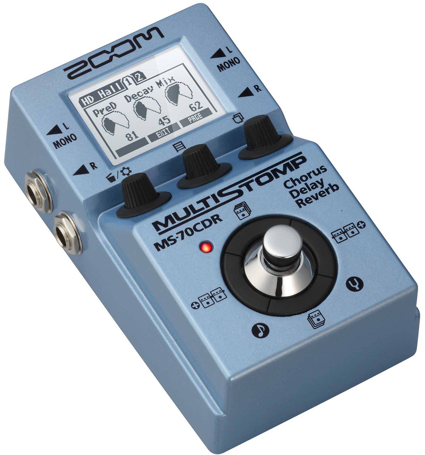 Zoom MS-70CDR MultiStomp Chorus Reverb Pedal With 86 Guitar And Bass Effects - Hollywood DJ