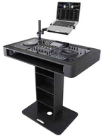 ProX XZF-DJCTBLCASE Control Tower DJ Stand with Laptop Arm, Travel Hard Cases - Black Finish - Hollywood DJ