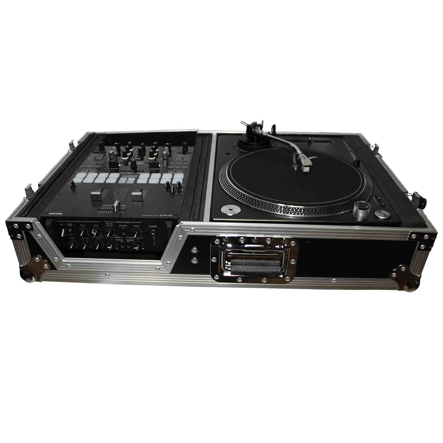 ProX XS-TMC1012W DJ Flight Case For Single Turntable In Battle Mode and 10 Inch or 12 Inch Mixer - Hollywood DJ