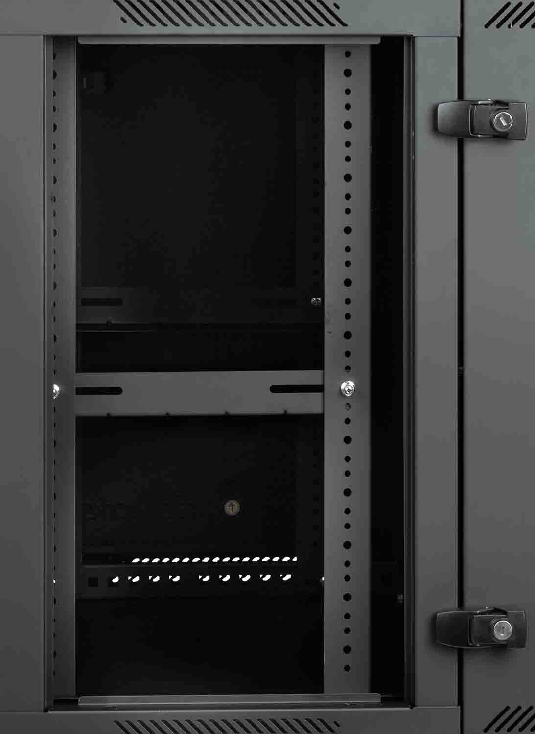 Gator Cases GRW2009509, 9U Sectional Wall Rack with Glass Door - 21″ Deep - Hollywood DJ