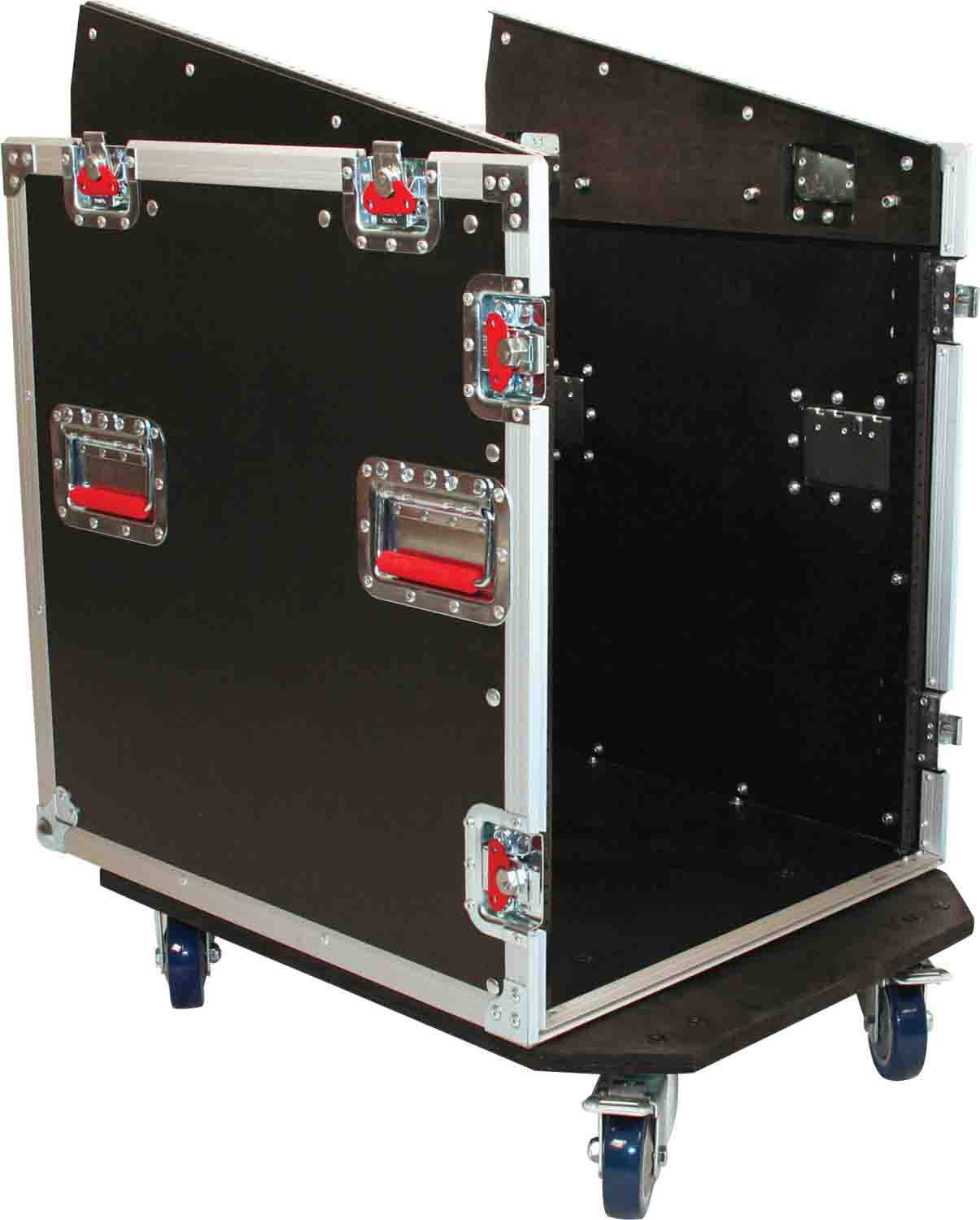 Gator Cases G-TOUR-GRC12X12, 12U Top 12U Side Road Console Rack Case - Hollywood DJ