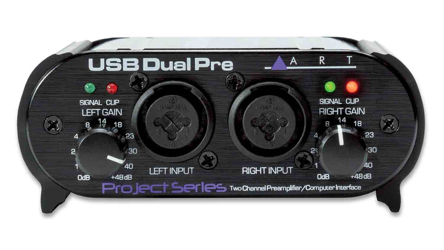 Art USBDualPrePS, Dual Portable Preamplifier - Hollywood DJ