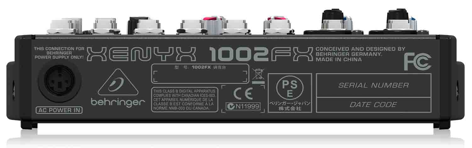 Behringer 1002FX, 10-Input 2-Bus Mixer with XENYX Mic Preamps