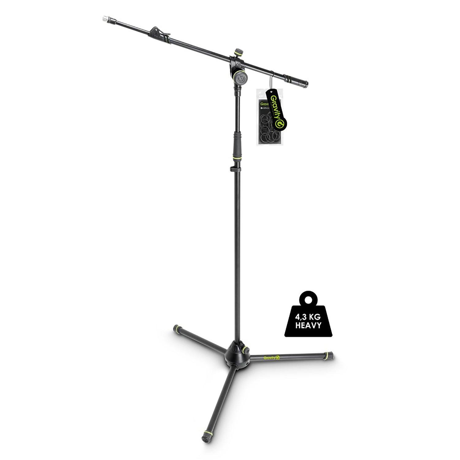 Gravity GMS4322HDB Heavy Duty Microphone Stand, Tripod, 2-Point Telescopic Boom Gravity