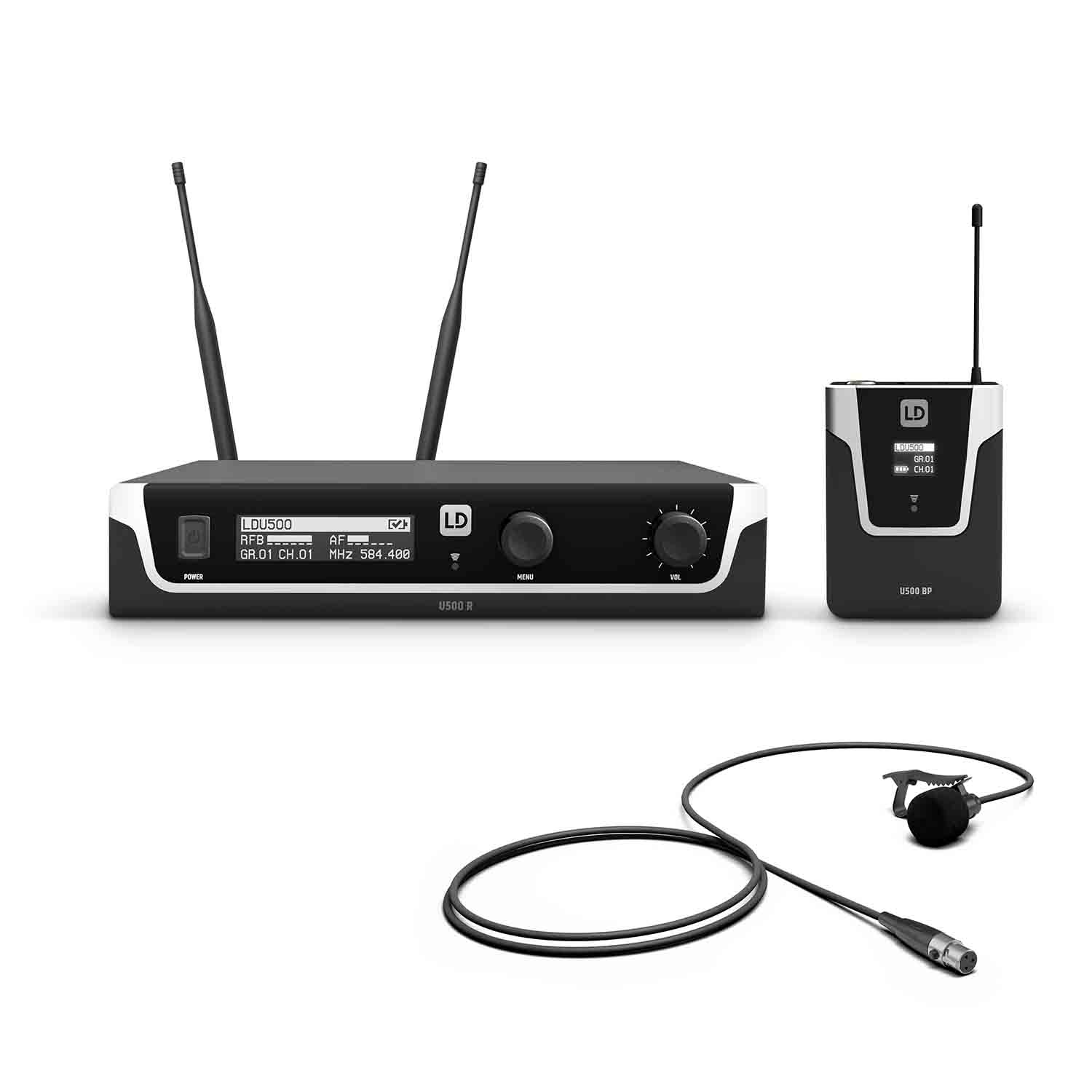 LD Systems U505 BPL Wireless Microphone System with Bodypack and Lavaliere Microphone (584 – 608 MHz) - Hollywood DJ