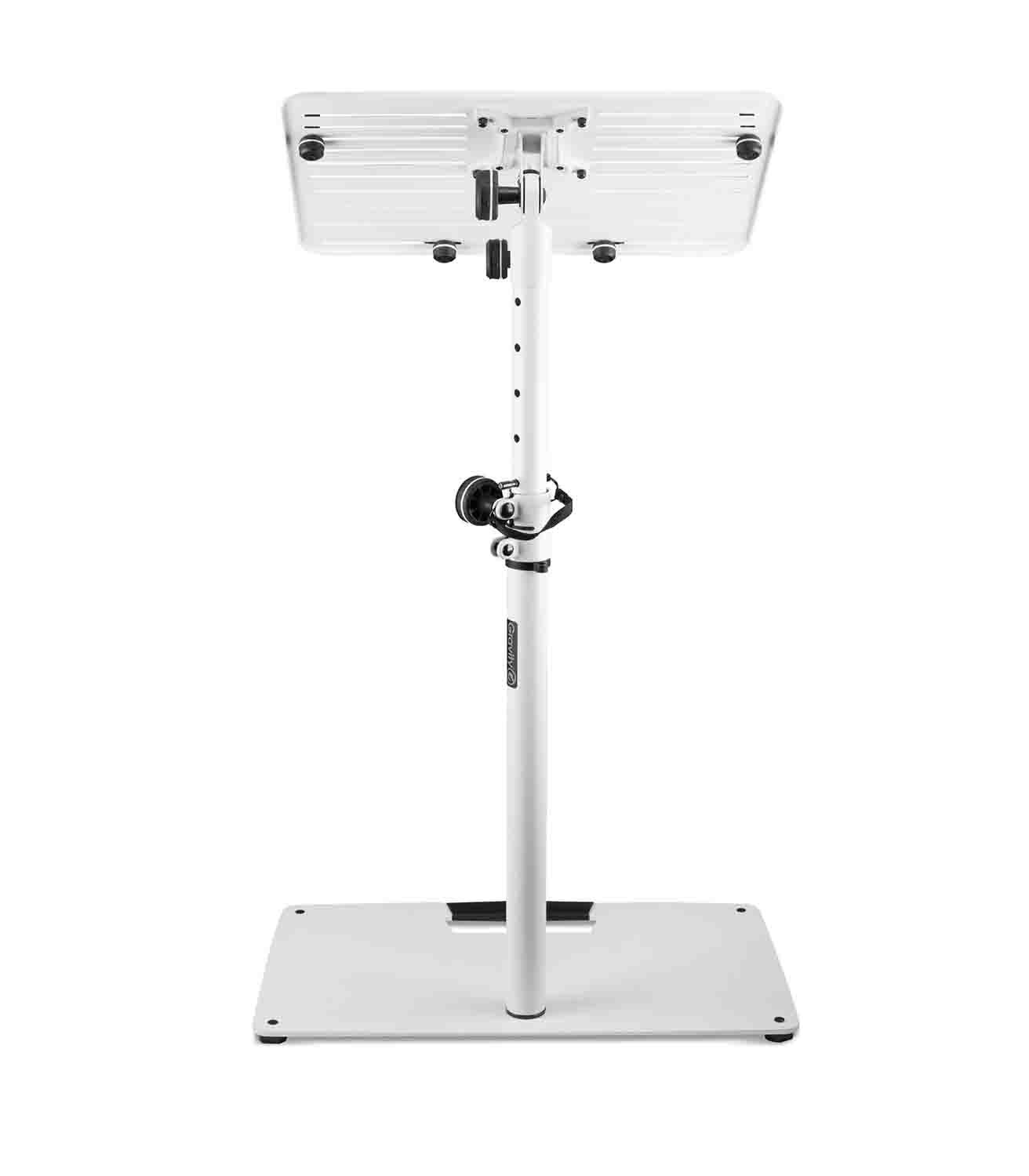 B-Stock: Gravity LTS T 02 W, Universal Laptop Stand with Adjustable Holding Pins and Steel Base - White - Hollywood DJ