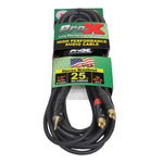 ProX XC-CMR25 Unbalanced 1/8" (3.5mm) Mini TRS-M to Dual RCA-M High Performance Audio Cable - 25 Feet - Hollywood DJ