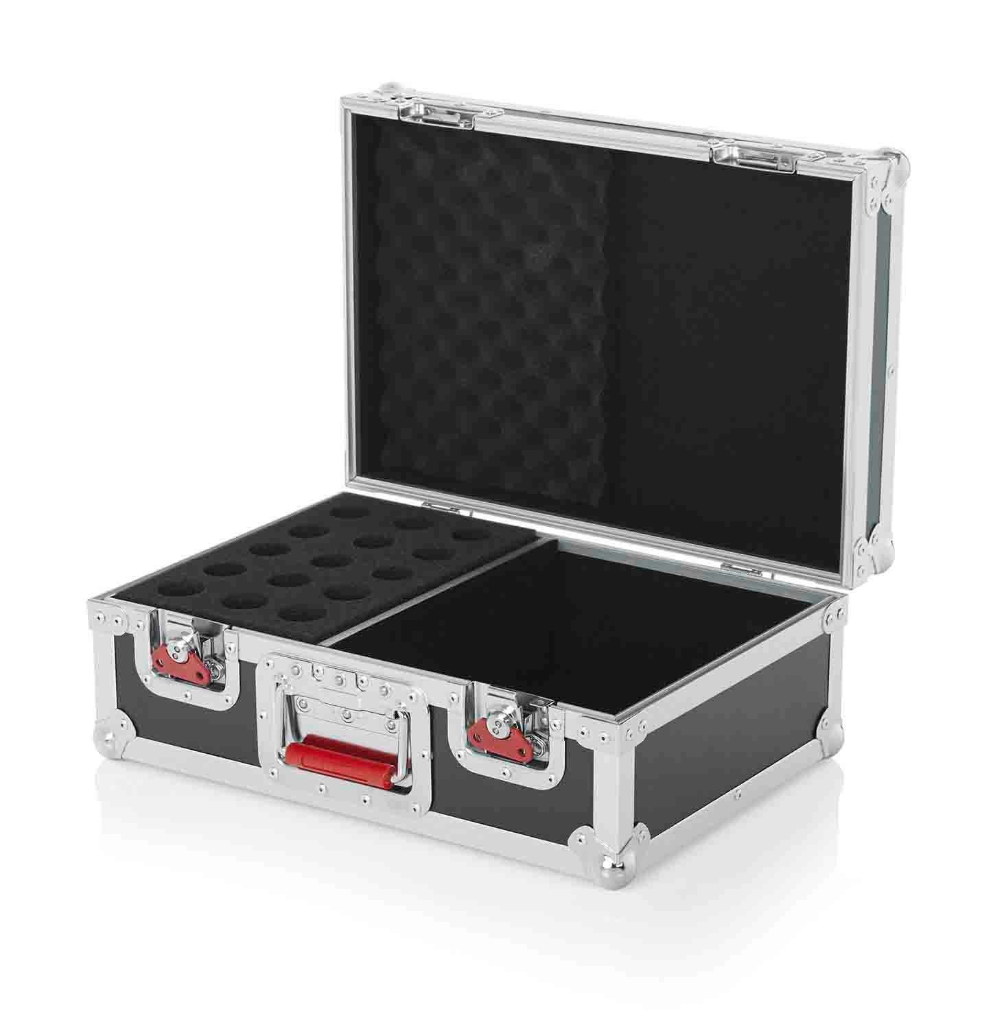 Gator Cases G-TOUR M15, 15 Microphones Road Case with Drops for 15 Mics - Hollywood DJ