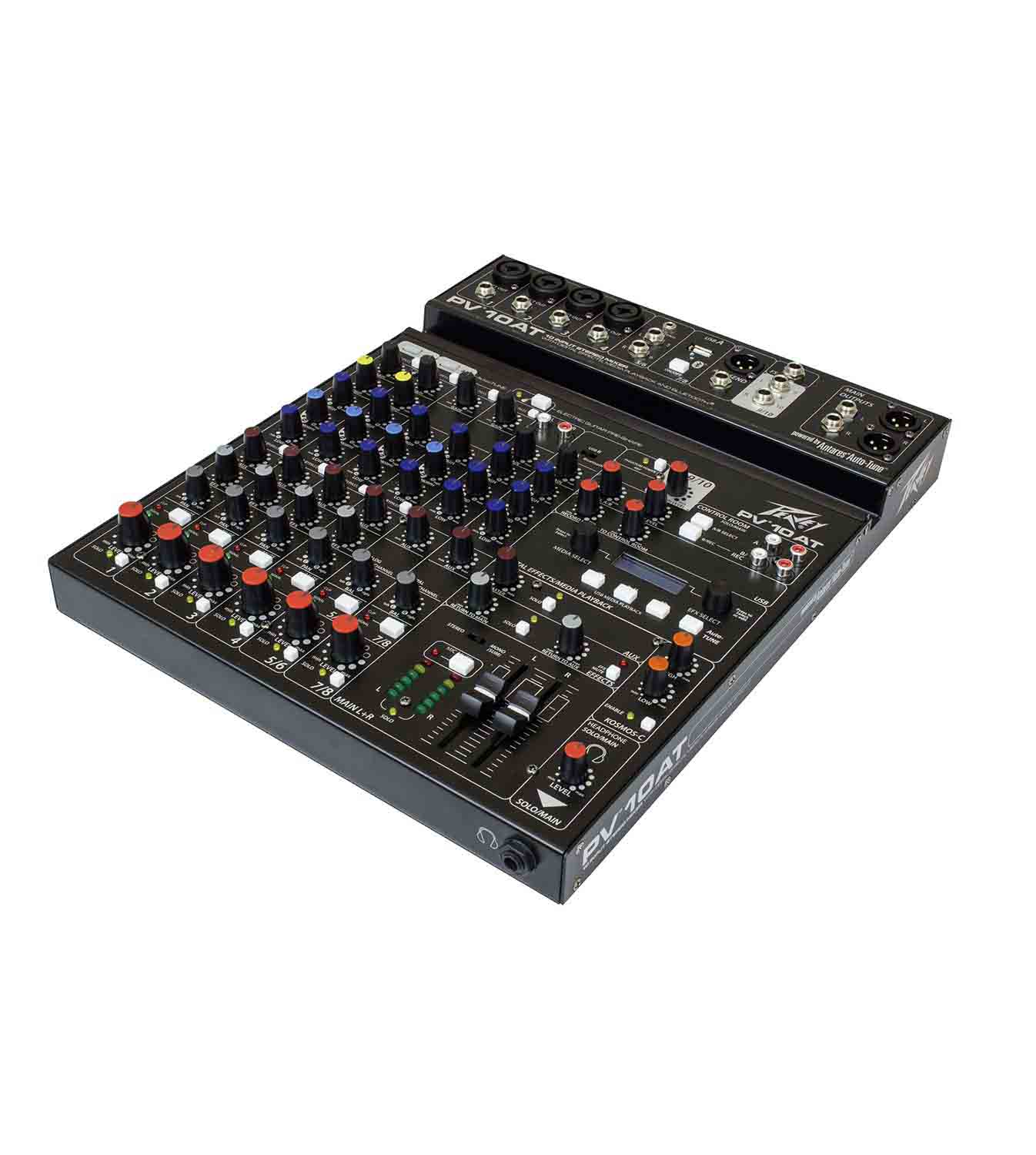Peavey PV 10 AT 120US Compact 10 Channel DJ Mixer with Bluetooth and Antares Auto-Tune - Hollywood DJ