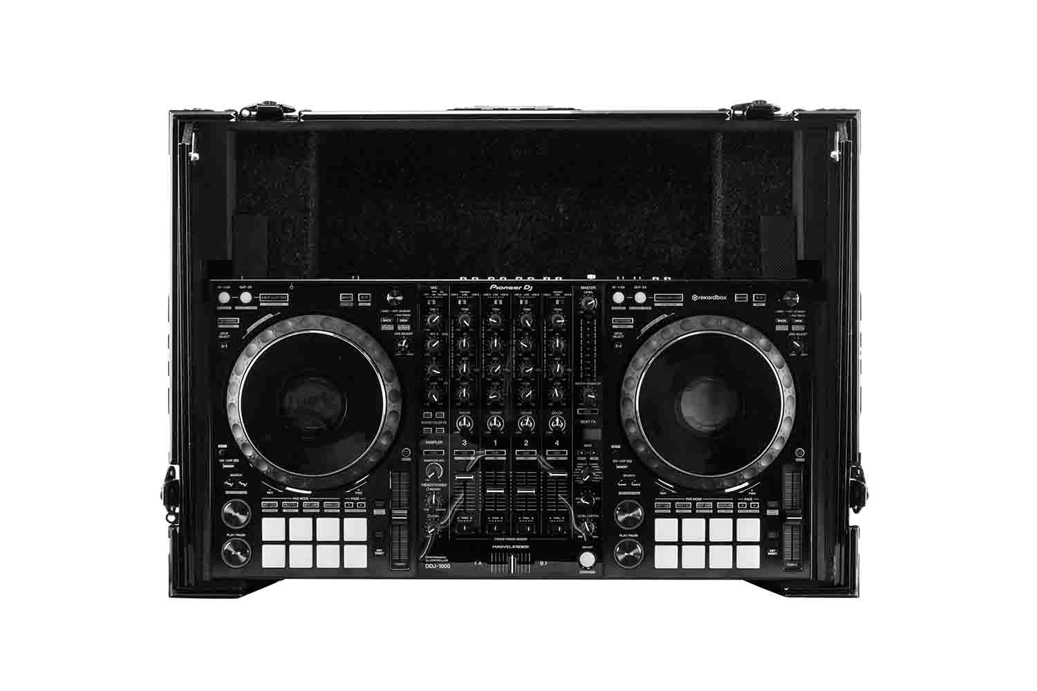 Odyssey FZGSDDJ1000W1BL Flight Case with 1U Rack Space for Pioneer DDJ-1000 / DDJ-1000SRT DJ Controller - Hollywood DJ