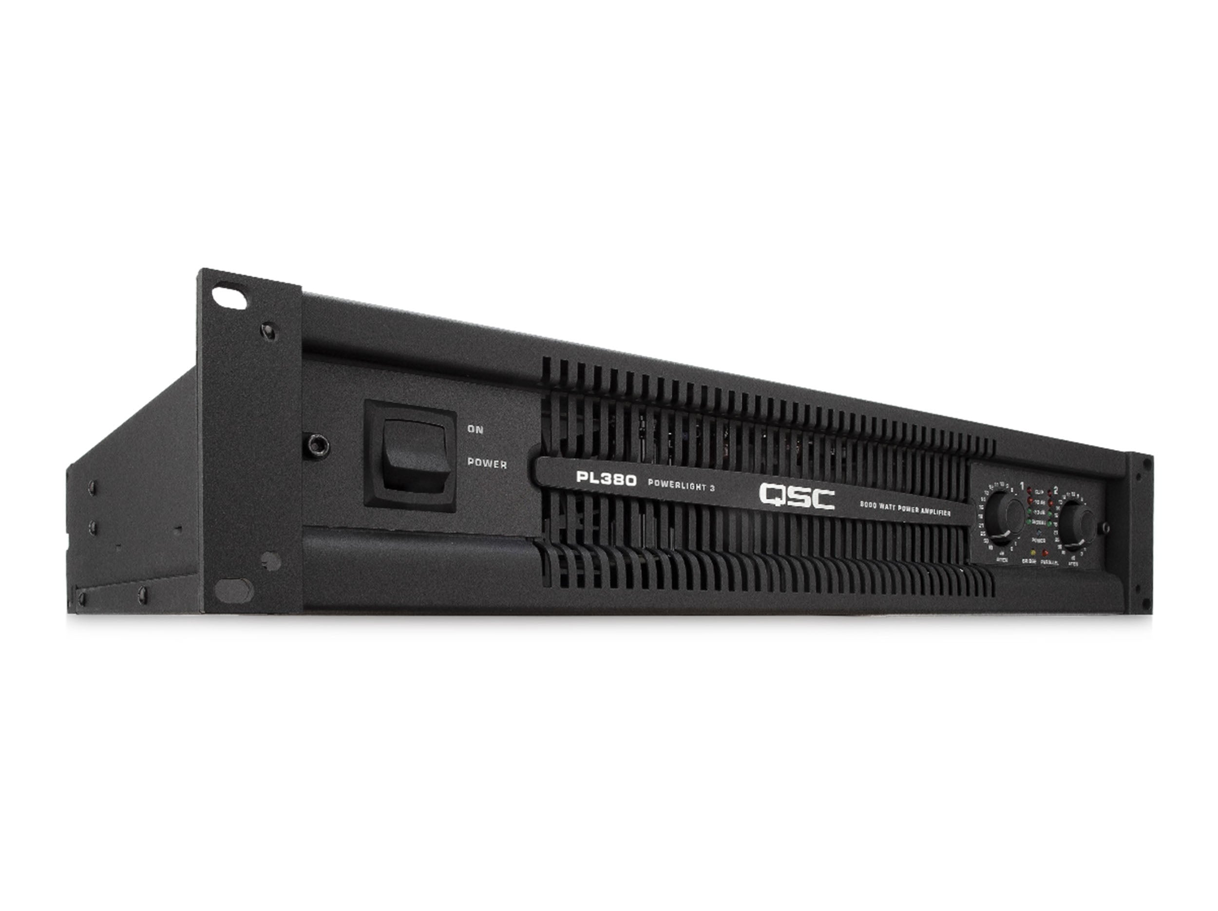QSC PL380 Power Light 3 Series 1500 Watt Professional Power Amplifier - Hollywood DJ