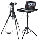 Gator GFWUTLMEDIATRAY1 Compact Adjustable Media Tray with Tripod Stand - Hollywood DJ