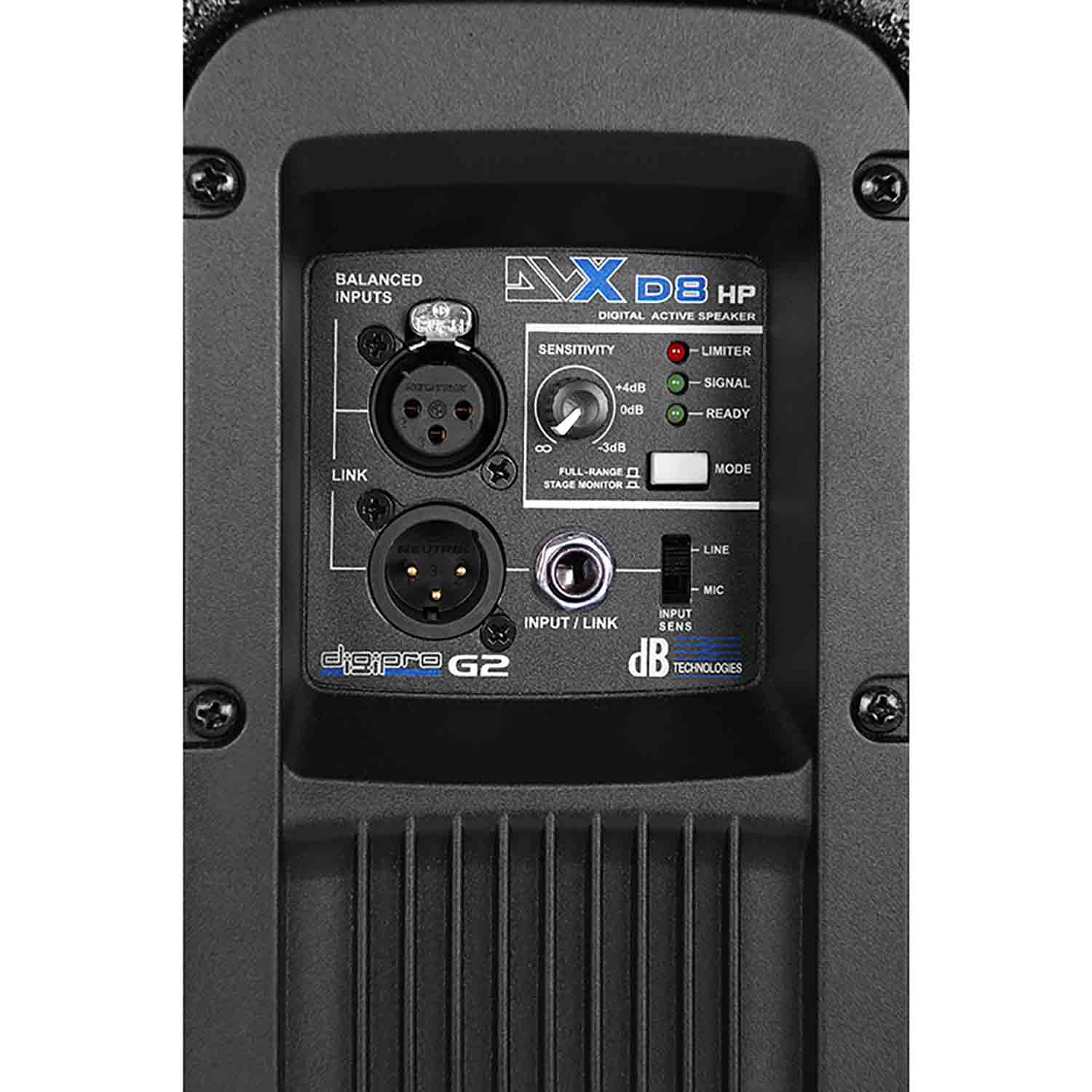 dB Technologies DVX D8 HP, 8" 2-Way Active Speaker - 400W - Hollywood DJ