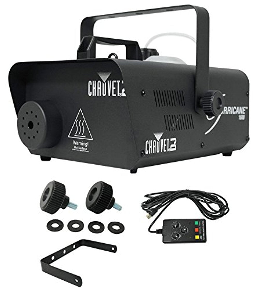 Chauvet DJ H1600 Hurricane 1600 DMX Fog Machine+Remote+Transmitter Motion Sensor - Hollywood DJ