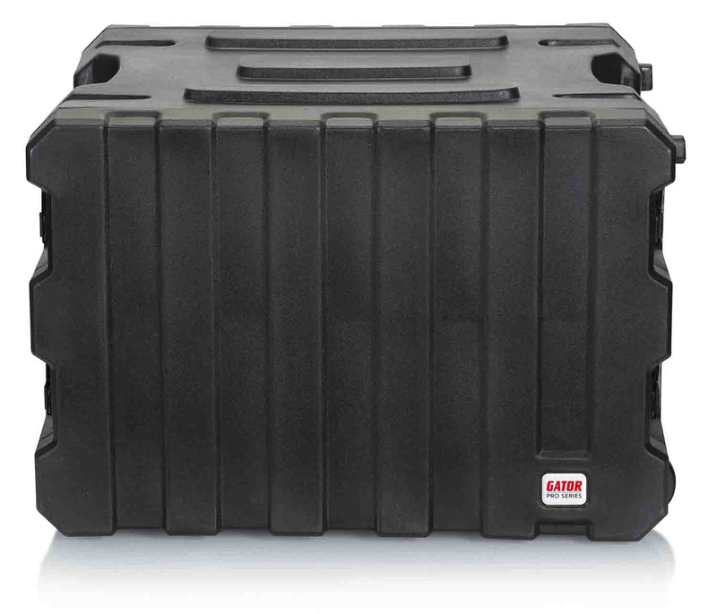 Gator Cases G-PROR-8U-19, 8U Deep Molded Audio Rack Case with Wheels - 19 Inch - Hollywood DJ