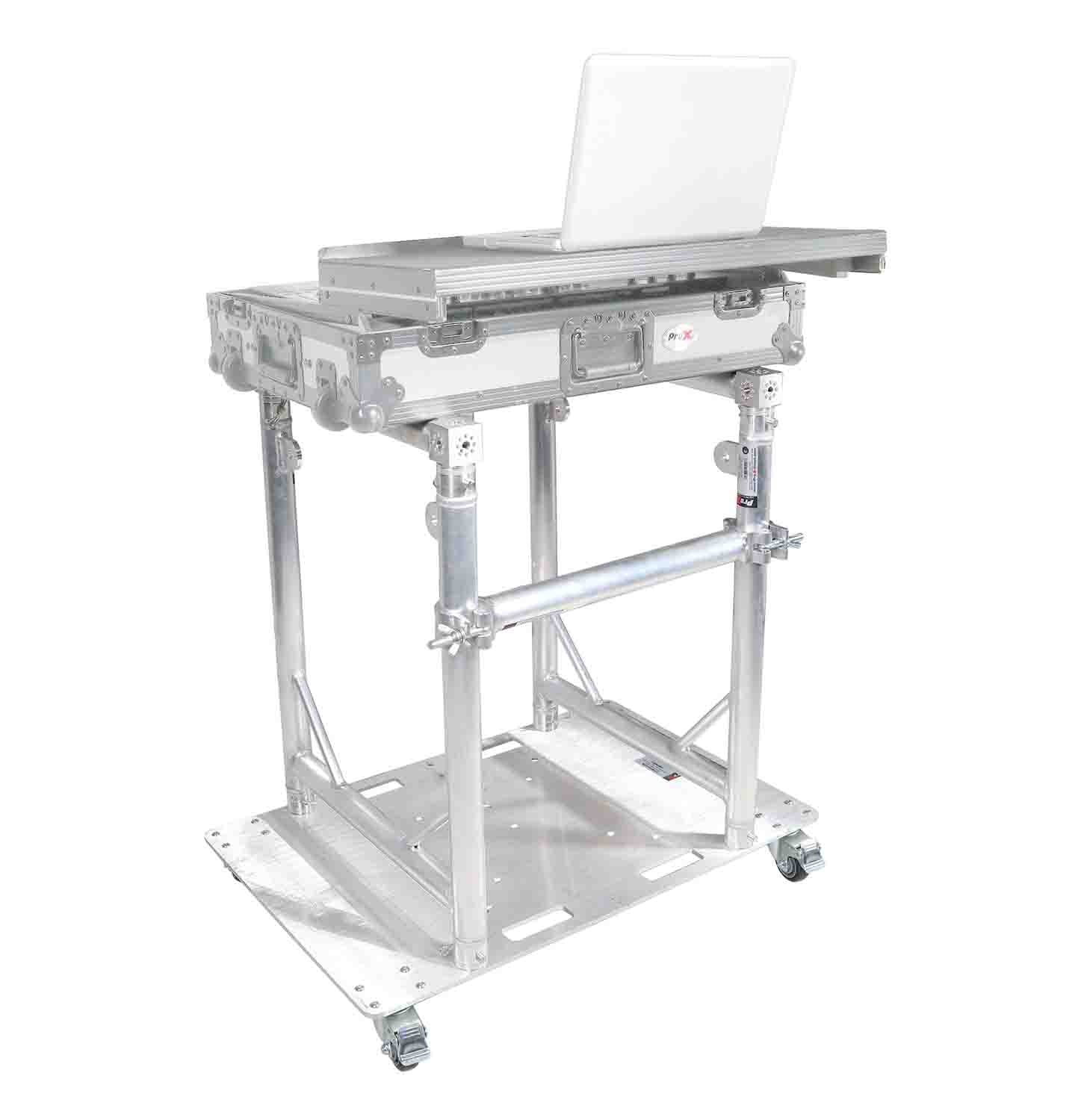 ProX XT-MMDJTV01, Modular Mobile Media DJ Station Booth for ProX XT-GRU Rapid Grid Modular System - Hollywood DJ