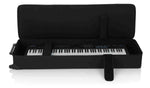 Gator Cases GK-88 Rigid EPS Foam Lightweight Case for 88 Note Keyboards with Wheels - Hollywood DJ