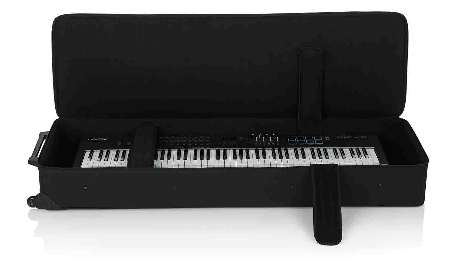 Gator Cases GK-88 Rigid EPS Foam Lightweight Case for 88 Note Keyboards with Wheels - Hollywood DJ