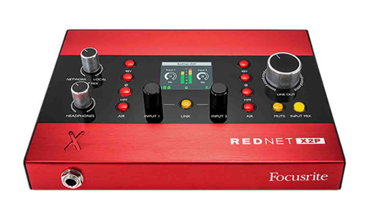 Focusrite Pro RedNet X2P 2x2 Dante Audio Interface with Red Evolution Mic Pres - Hollywood DJ