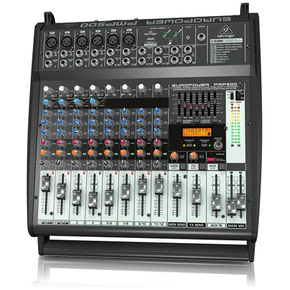 Behringer PMP500, 500W 12-Channel Powered Mixer - Hollywood DJ