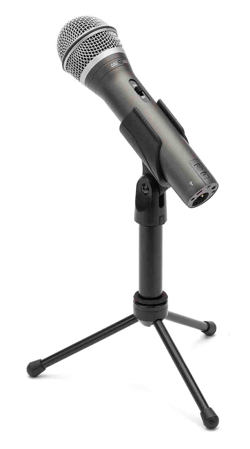 Samson Q2U Recording and Podcasting Pack USB/XLR Dynamic Microphone with Accessories - Hollywood DJ