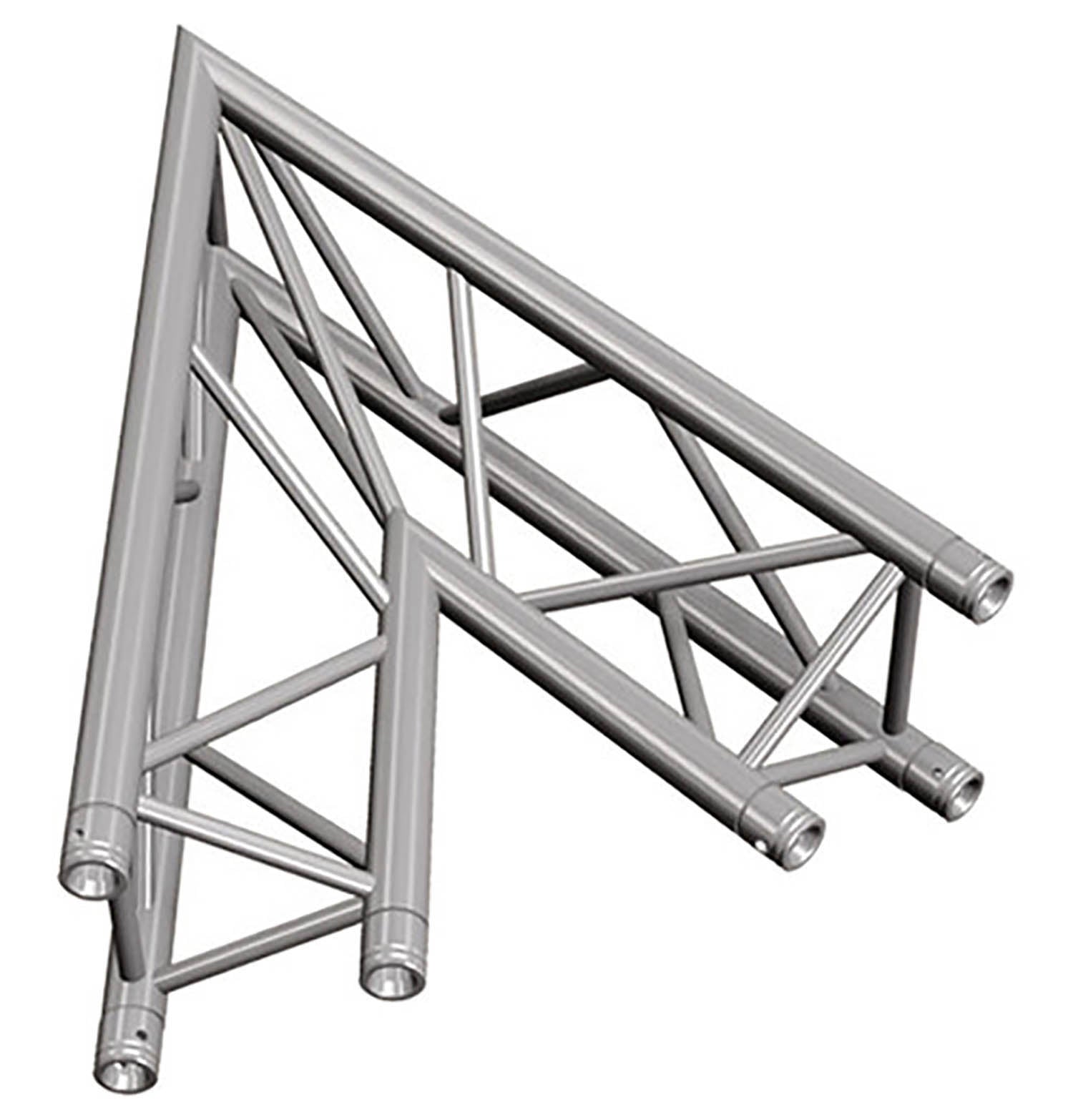 Global Truss TR-4086-O, Two Way 45 Degree Apex Out Corner for F33 Triangular Truss System - 3.28 FT - Hollywood DJ