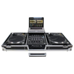 Odyssey FZGSLBM12WR DJ Flight Coffin Case for 12″ Format DJ Mixer and Two Battle Position Turntables - Hollywood DJ