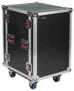 Gator Cases G-TOUR 16U CAST, 16U Standard Road Rack Case with Casters - Hollywood DJ