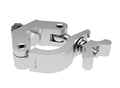 Global Truss X-PRO CLAMP SLIM M12SS, Extra Heavy Duty M12 Slim Clamp with Stainless Steel Hardware for 50mm Tubing - Silver - Hollywood DJ