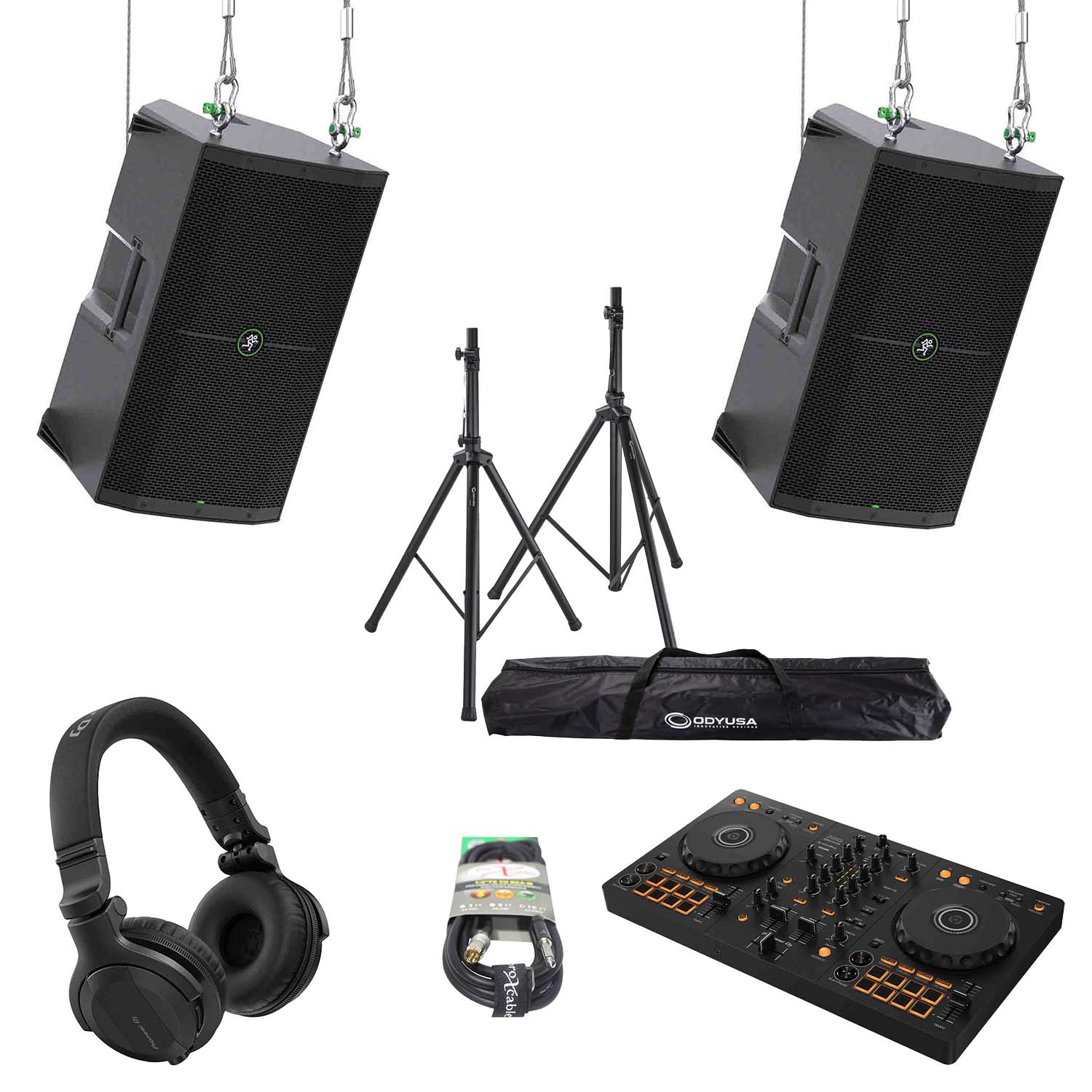 Pioneer DJ DDJ-FLX4 CLUB Package 03 with Speakers, Stands and Headphones - Hollywood DJ