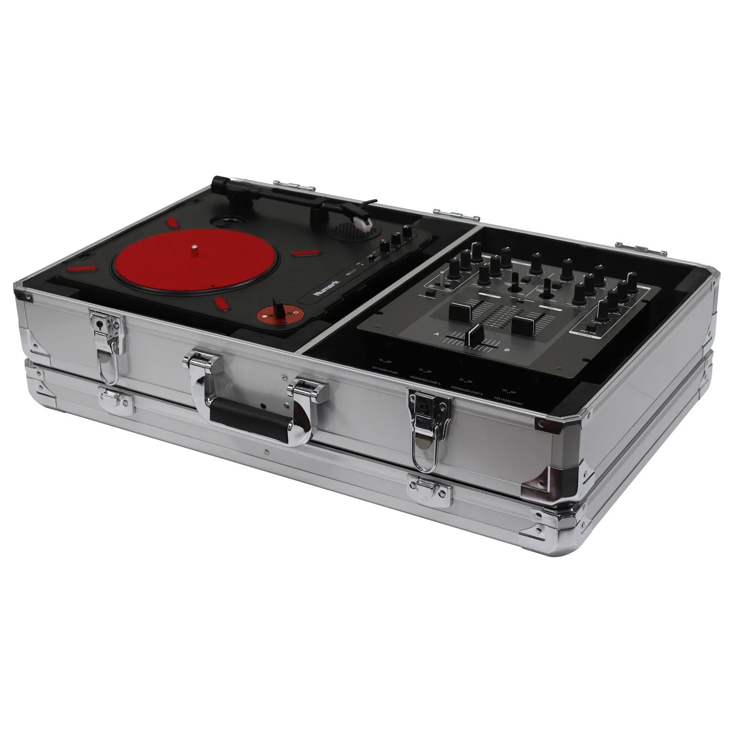 Open Box: Odyssey KPT01SCSIL Portablist DJ Case for Numark PT01 with Side Compartment - Silver - Hollywood DJ