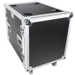 ProX T-12RSS24, 12U Space Amp Rack Mount ATA Flight Case 24 Inch Depth W-Casters - Hollywood DJ