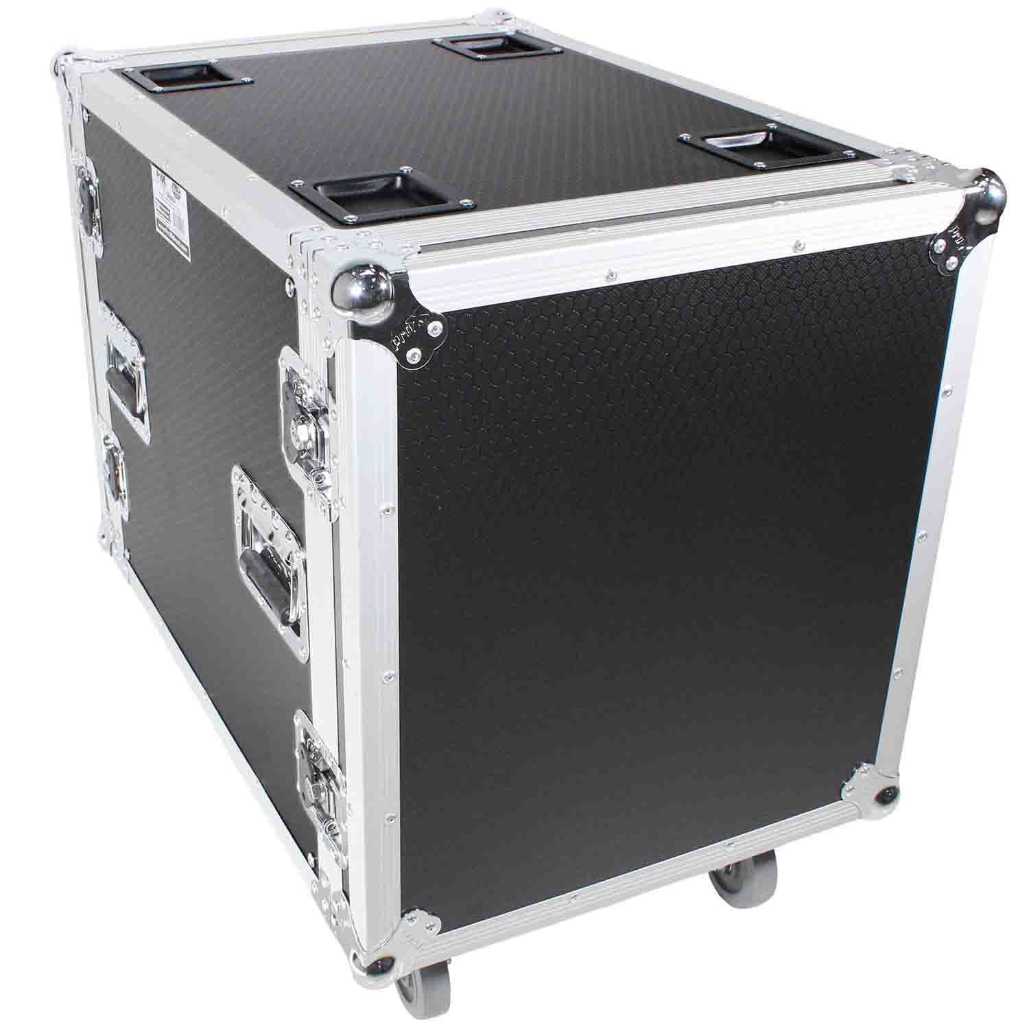 ProX T-12RSS24, 12U Space Amp Rack Mount ATA Flight Case 24 Inch Depth W-Casters - Hollywood DJ