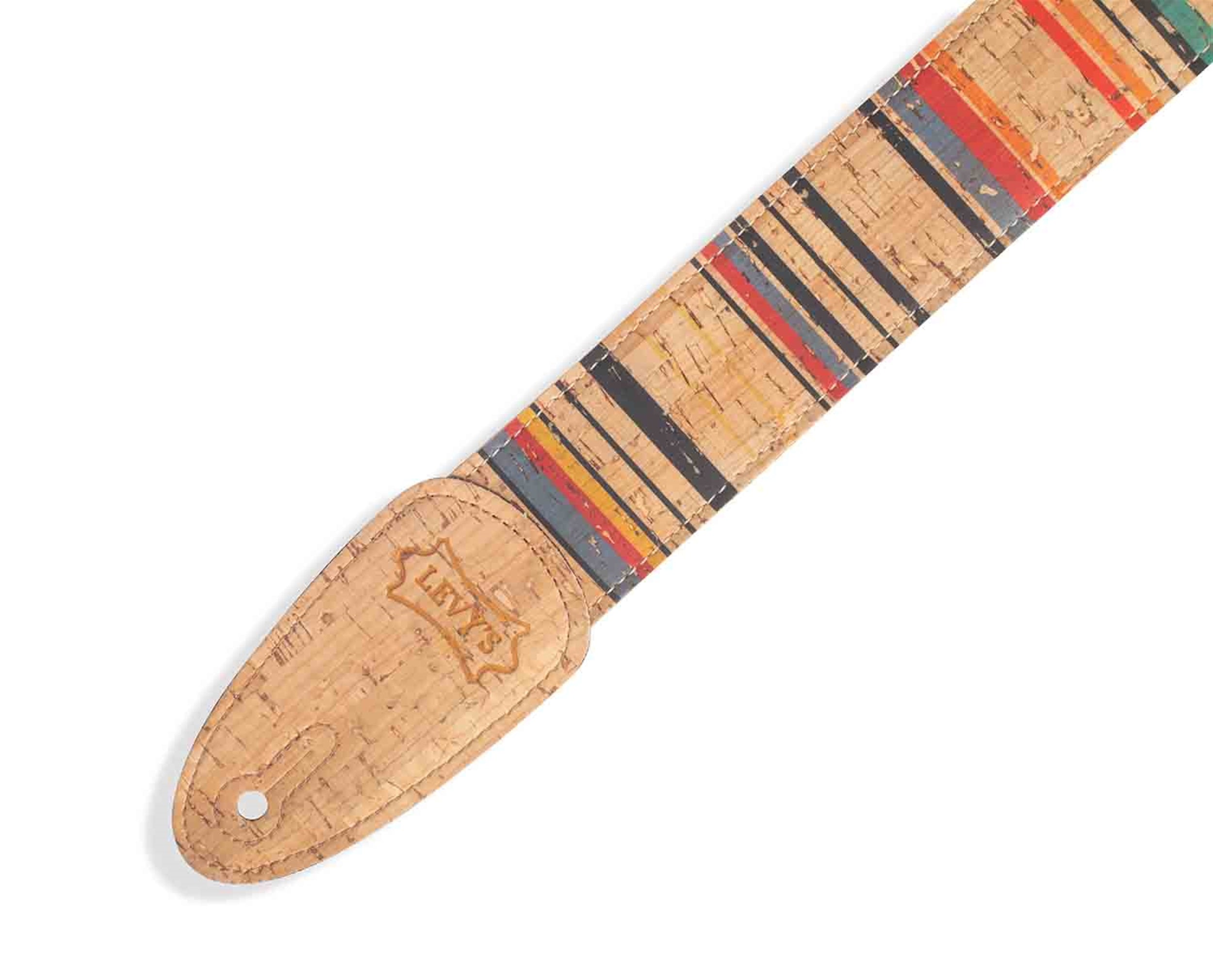 Levy's Leathers MX8-003 2-inch Cork Guitar Strap with Nantucket Pattern - Hollywood DJ