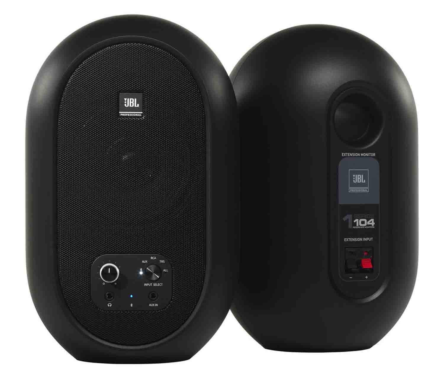 JBL 104-BT Compact Desktop Reference Monitors with Bluetooth - Black Pair - Hollywood DJ