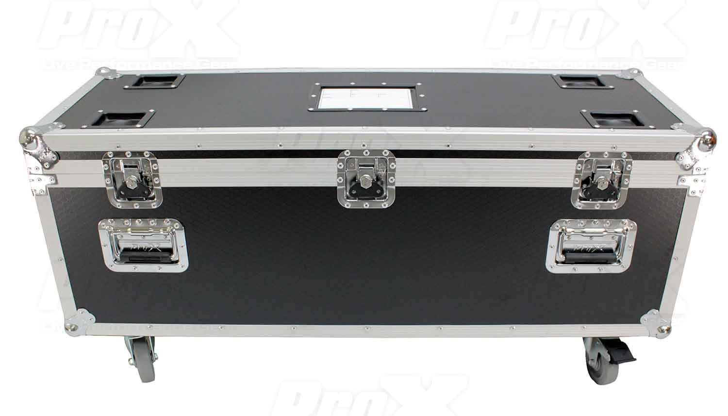 ProX XS-UTL10W Utility Storage Case with 4X 4 Wheels - Silver on Black - Hollywood DJ