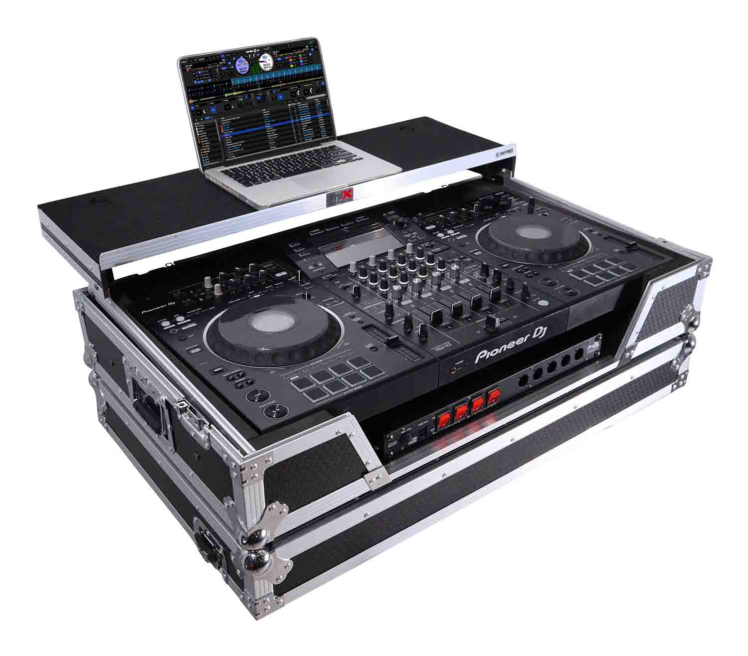 ProX XS-XDJXZ SZ WLT, Flight Case for Pioneer XDJ-XZ and DDJ-SZ2 Digital Controller with Laptop Shelf and Wheels - Hollywood DJ