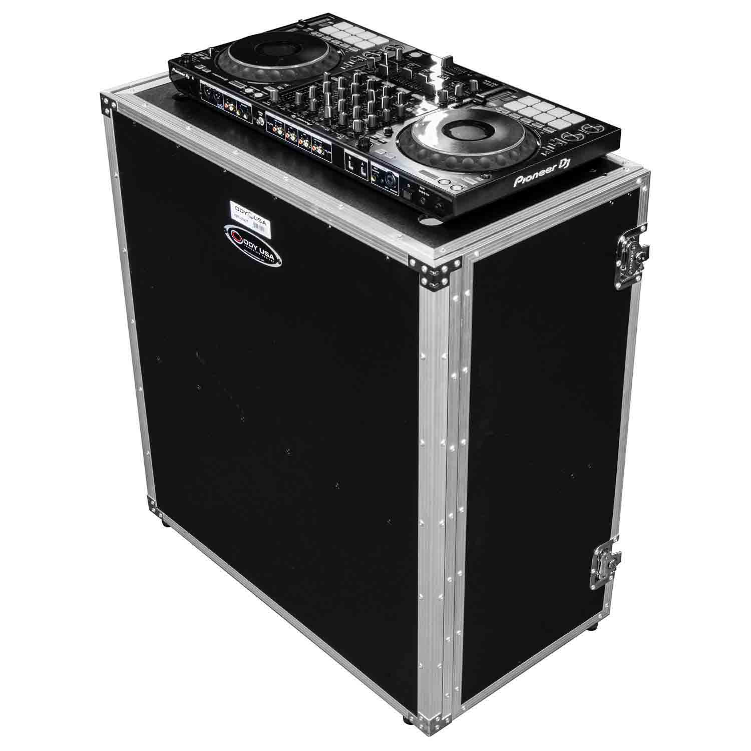 Odyssey FZF33362T 33″ Wide x 36″ Tall Two-Tier DJ Fold-out Stand - Hollywood DJ