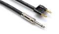 Hosa SKJ-625BN, 1/4 in TS to Dual Banana Speaker Cable - 25 Ft - Hollywood DJ