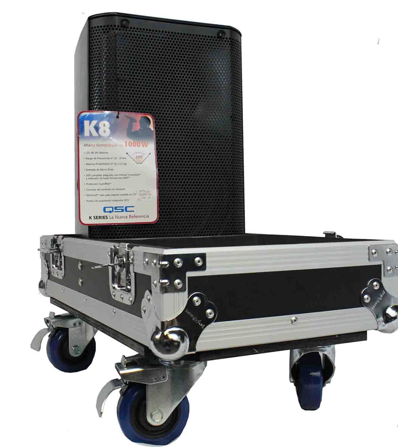 ProX X-QSCK8 ATA Style Flight Case for 2x QSC K8 or K8.2 and CP8 Speakers - Hollywood DJ