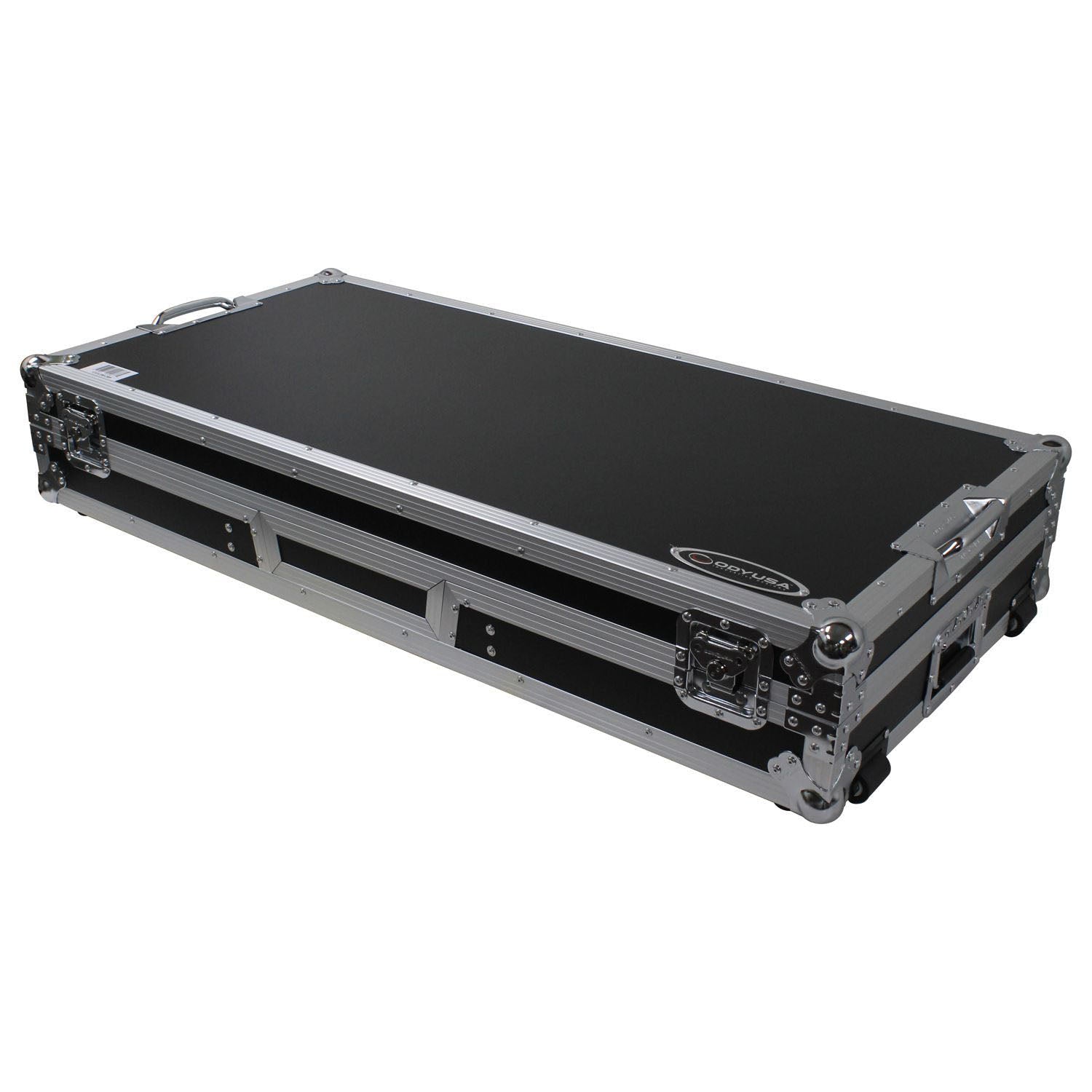 Open Box: Odyssey FZGSLBM12WR 12" Two Battle Position Turntables Flight Coffin Case with Wheels and Glide Platform - Hollywood DJ